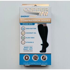 Copper Fit Energy Plus Compression Socks Size S/M NEW